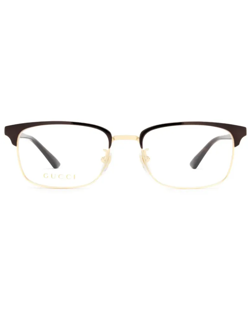 Gucci Brille mit eckigem Gestell - Braun Braun