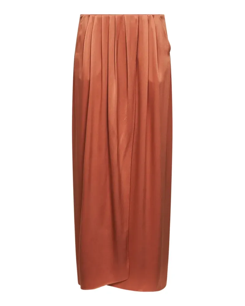 Giorgio Armani pleated wrap-front skirt - Braun Braun