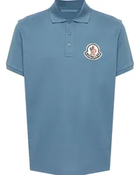 Moncler Poloshirt mit Logo-Patch Blau