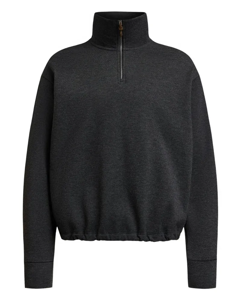 12 STOREEZ Sweatshirt mit Reißverschluss - Grau Grau