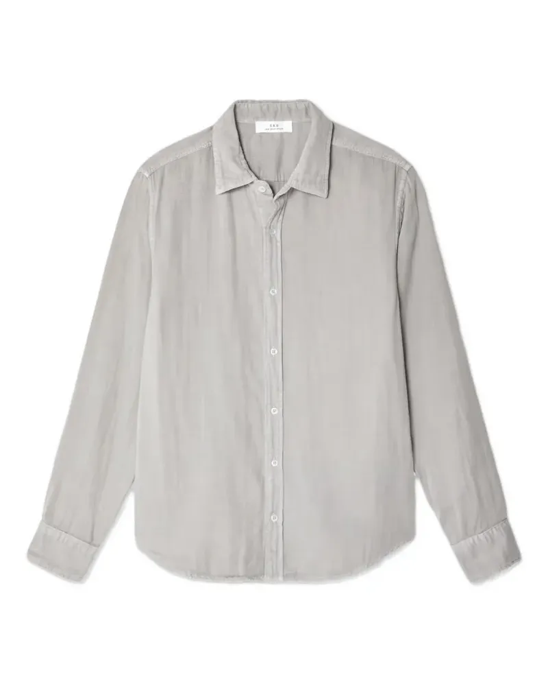 Save Khaki United Triple Gauze Easy garment-dyed long-sleeve shirt - Grau Grau