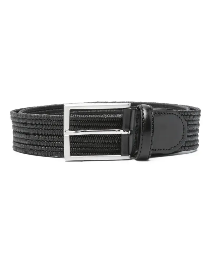 Canali woven leather belt - Schwarz Schwarz
