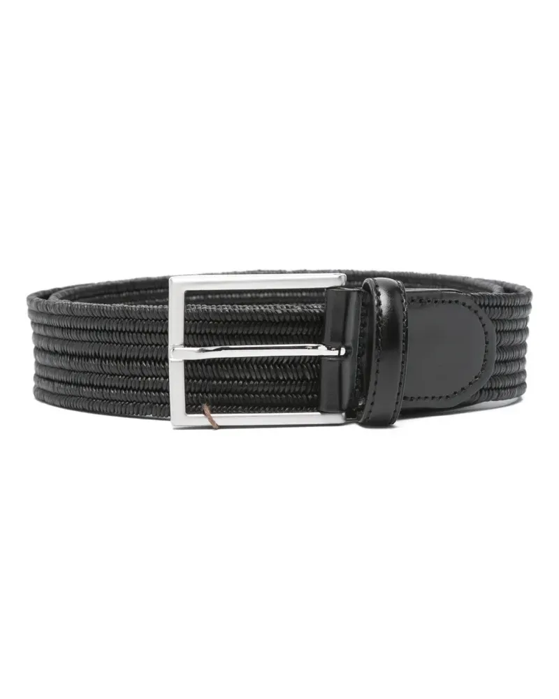Canali woven leather belt - Schwarz Schwarz