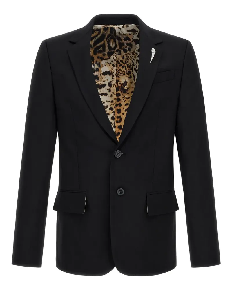 Roberto Cavalli Einreihiges Sakko - Schwarz Schwarz