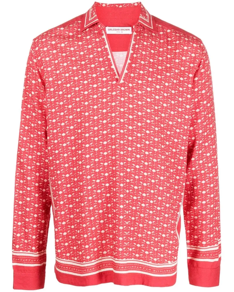 Orlebar Brown Ridley Hemd mit Bandana-Print - Rot Rot