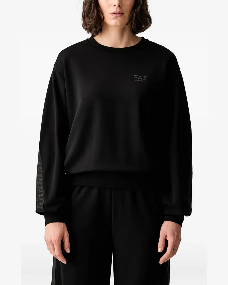 EA7 Jogginganzug mit Logo-Print - Schwarz Schwarz
