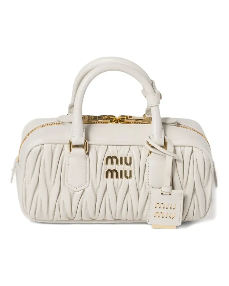 Miu Miu Arcadie matelassé nappa leather bag - Weiß Weiß