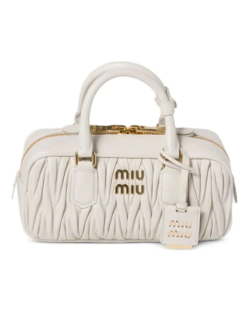 Miu Miu Arcadie matelassé nappa leather bag - Weiß Weiß