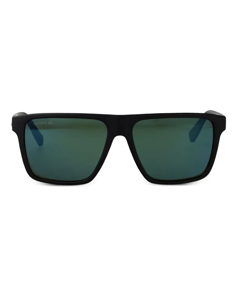 Lacoste Sonnenbrille mit eckigem Gestell - Schwarz Schwarz