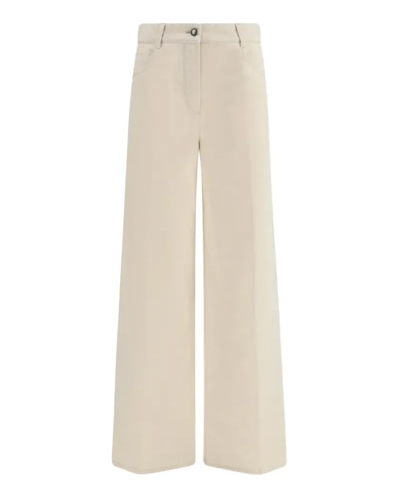 forte_forte Weite Hose mit Gürtelschlaufe - Nude Nude