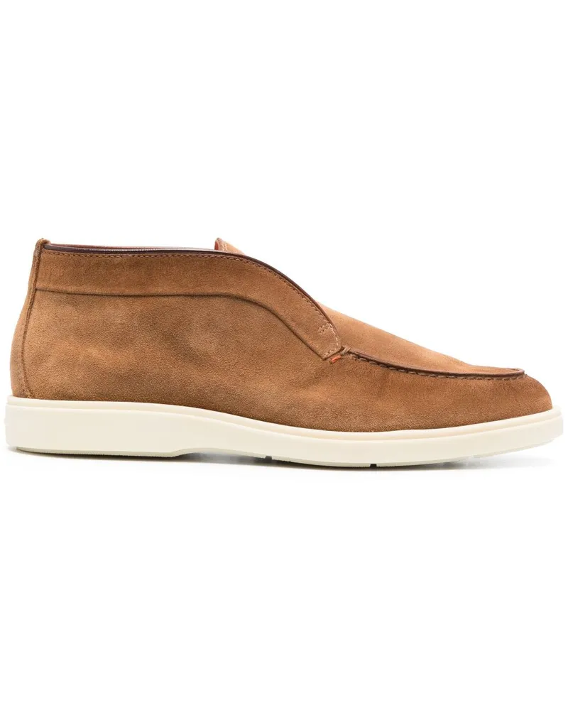 Santoni Slip-On-Boots aus Wildleder - Braun Braun