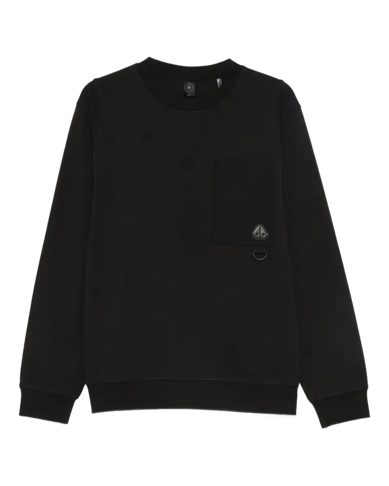 Moose Knuckles Sweatshirt mit aufgesetzter Tasche - Schwarz Schwarz