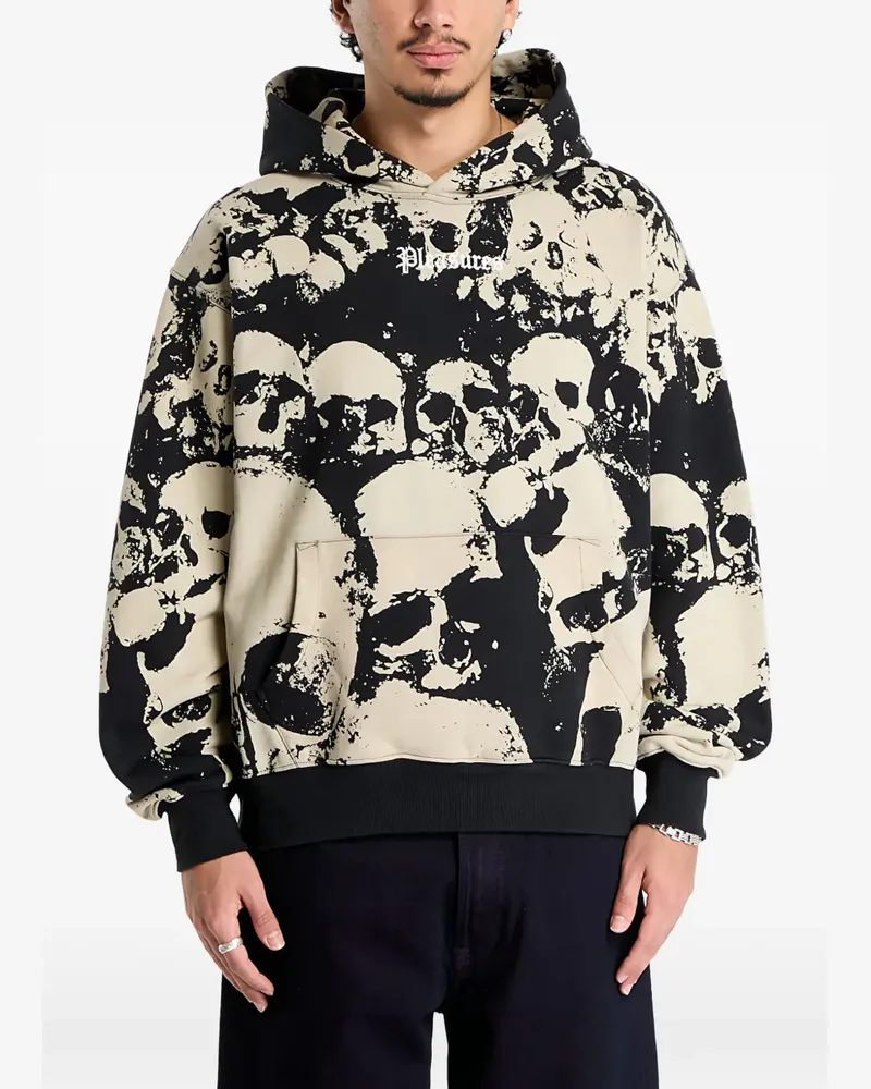 PLEASURES Despair skull-graphic hoodie - Schwarz Schwarz