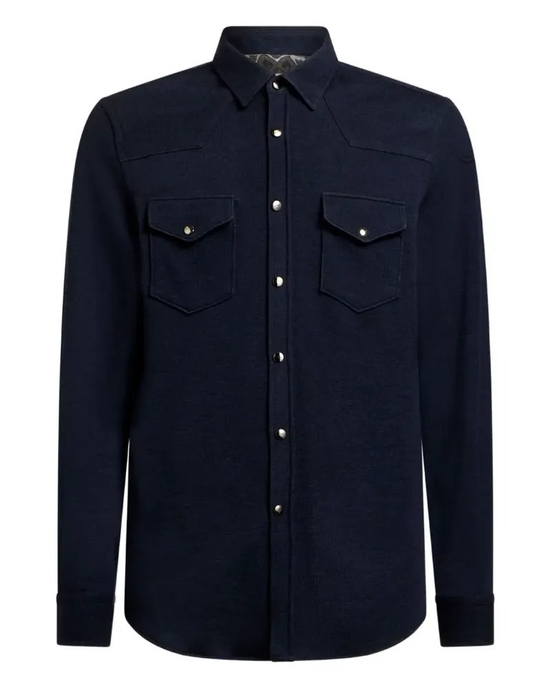 Etro Hemd mit Klappentasche - Blau Blau