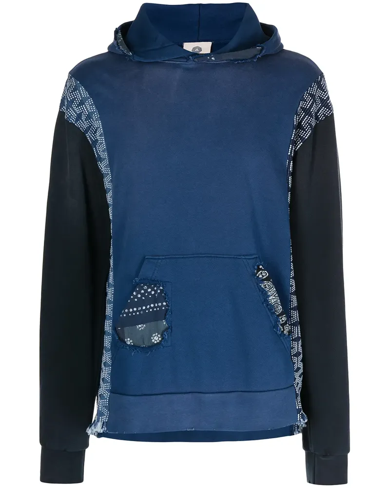 alchemist Hoodie mit Patchwork-Detail - Blau Blau