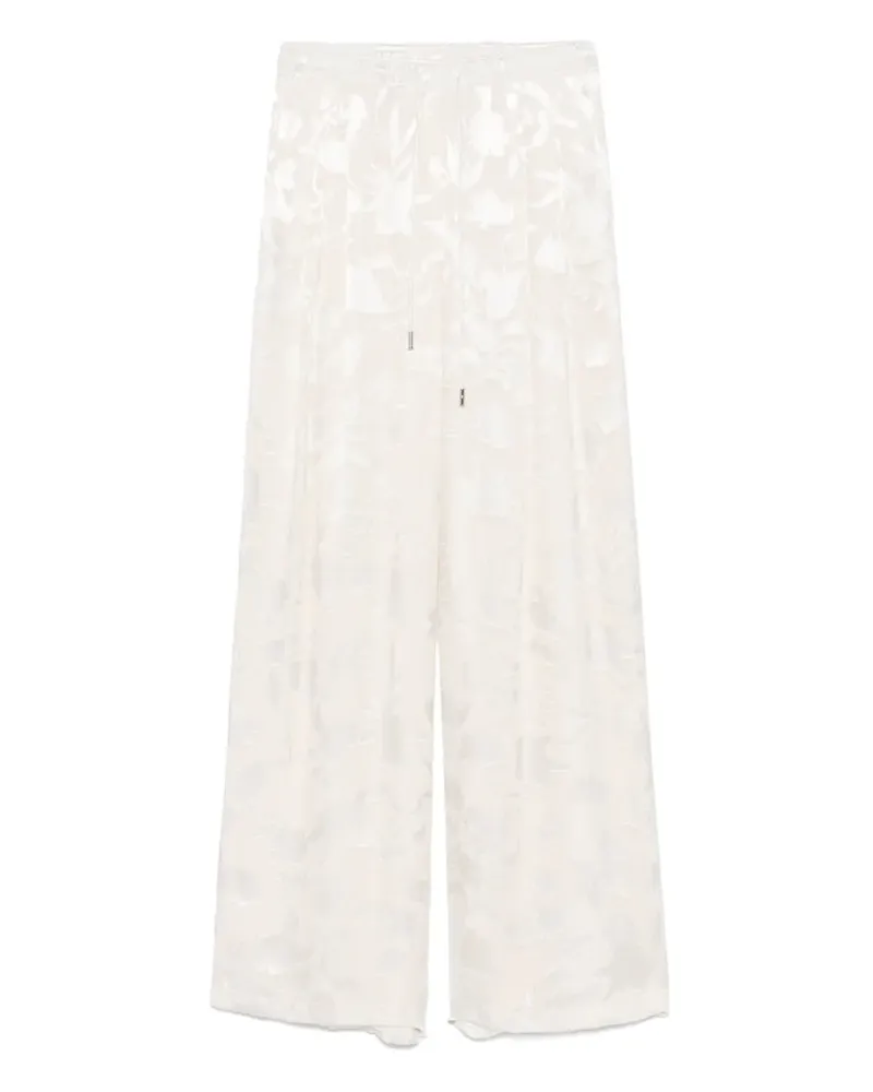 Ermanno Scervino Hose mit Blumenjacquard - Nude Nude
