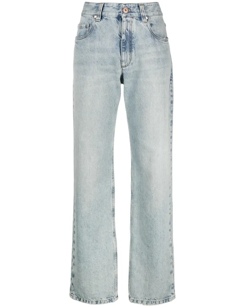 Brunello Cucinelli Jeans mit Stone-Wash-Effekt - Blau Blau