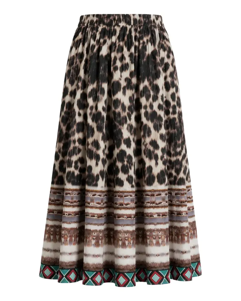 Pierre-Louis Mascia Tetris leopard-print skirt - Nude Nude