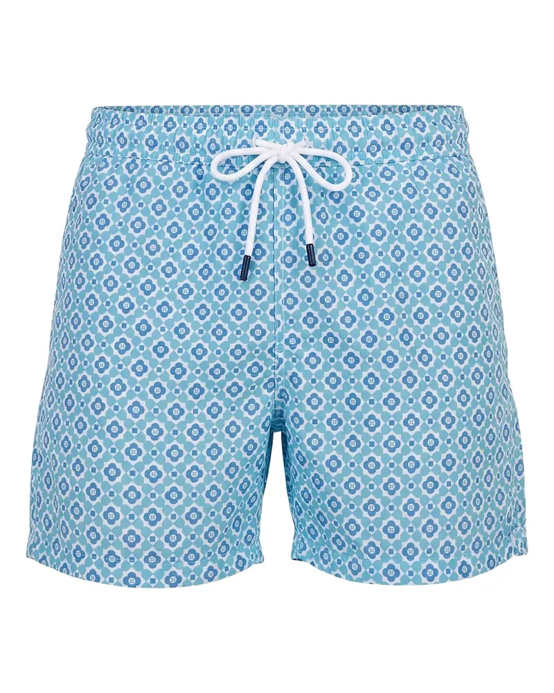 Fedeli Badeshorts mit geometrischem Print - Blau Blau
