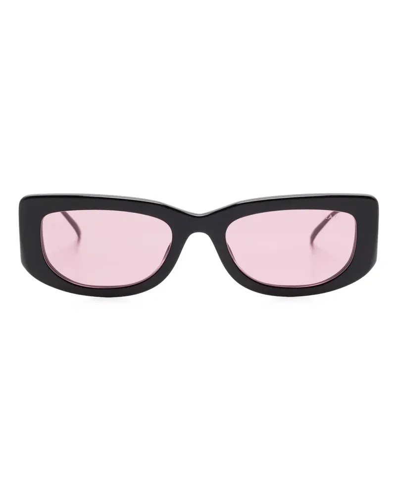 Prada Sonnenbrille mit eckigem Gestell - Schwarz Schwarz