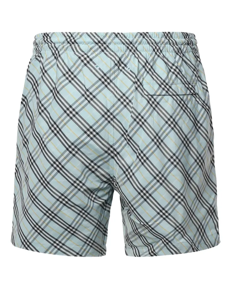 Burberry Karierte Badeshorts mit Kordelzug - Blau Blau