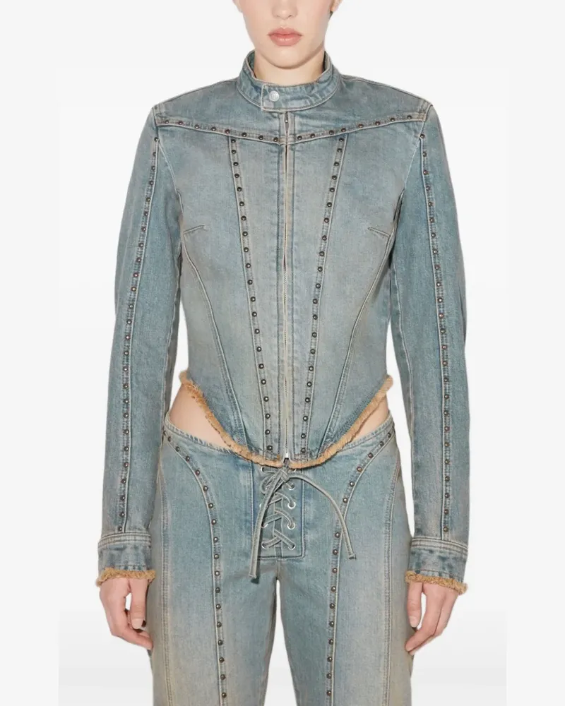 MISBHV Sunset stud-embellished denim jacket - Blau Blau