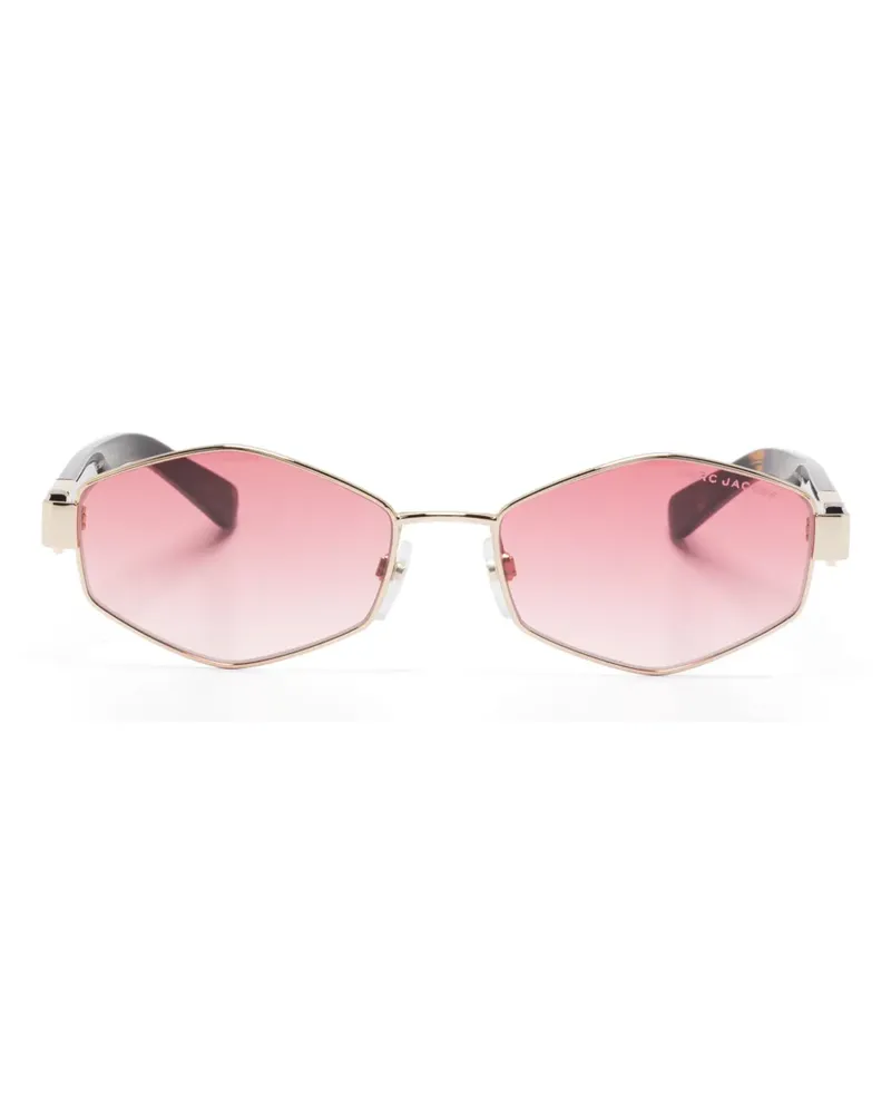 Marc Jacobs Sonnenbrille mit geometrischem Gestell - Gold Gold