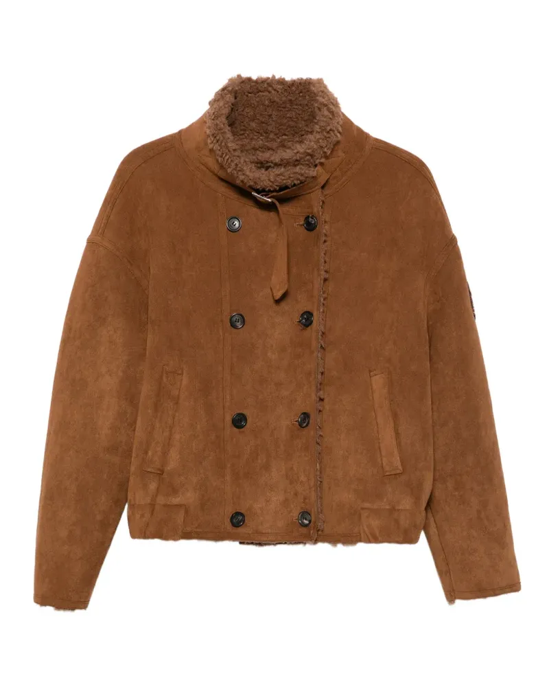 Ermanno Scervino Doppelreihiger Mantel mit Seitentasche - Braun Braun