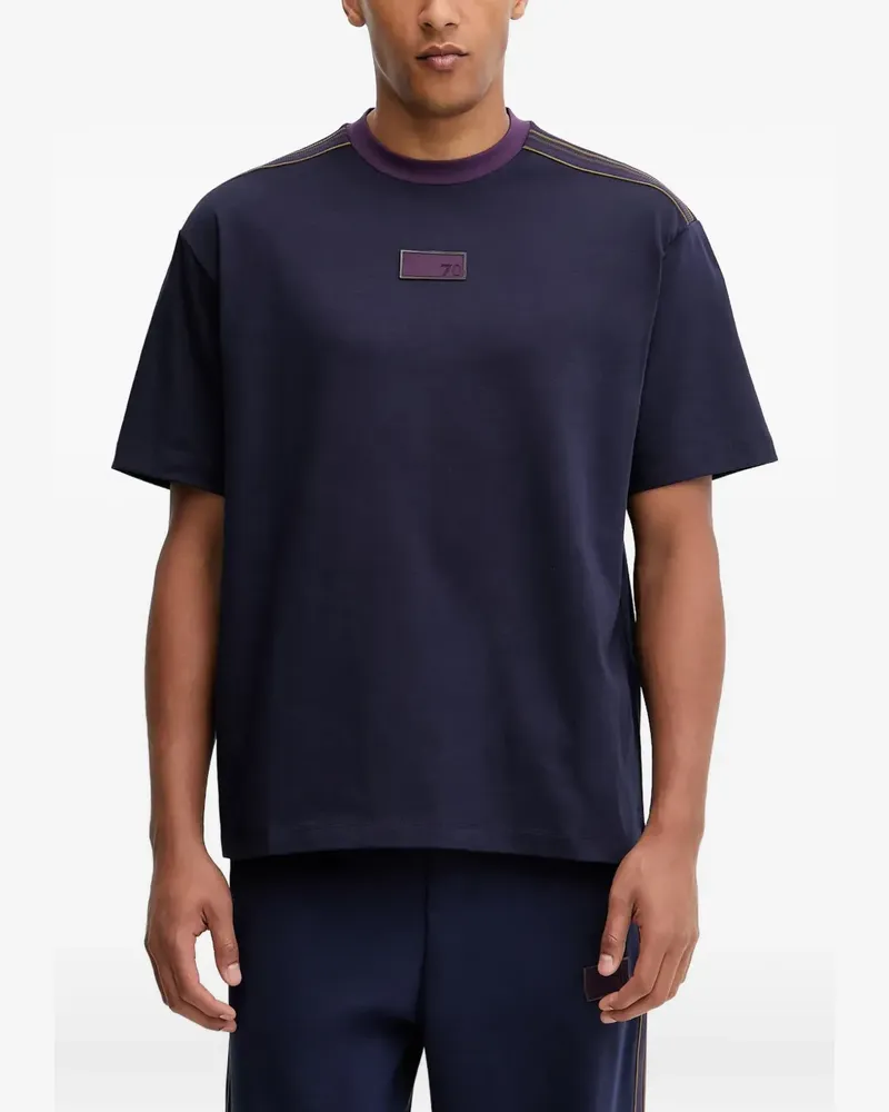 EA7 patch-detail T-Shirt - Blau Blau