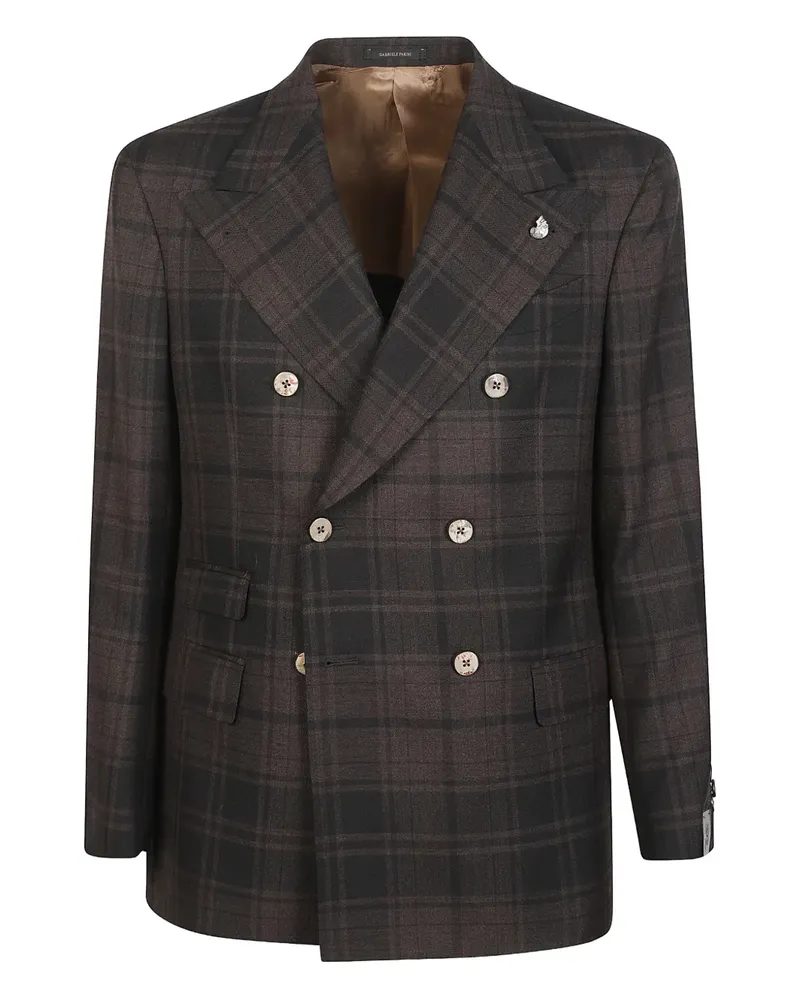 Gabriele Pasini plaid double-breasted jacket - Braun Braun