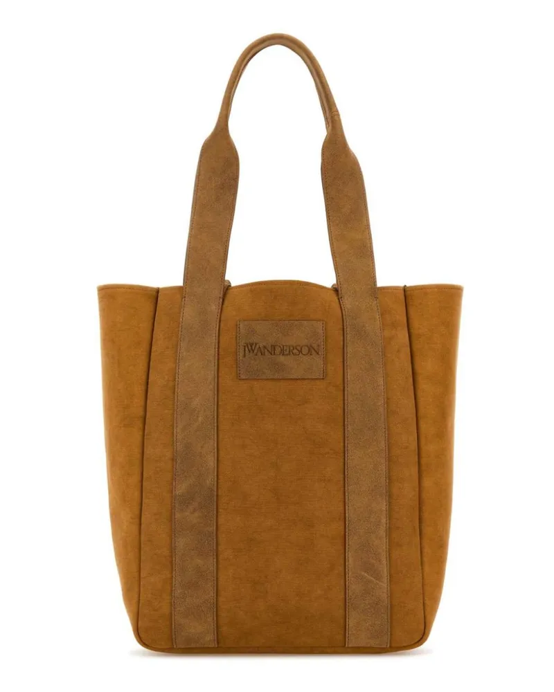 J.W.Anderson Tote Bag aus Canvas mit Logo-Patch - Braun Braun