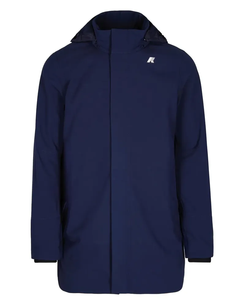 K-Way Kapuzenjacke mit verdecktem Reißverschluss - Blau Blau