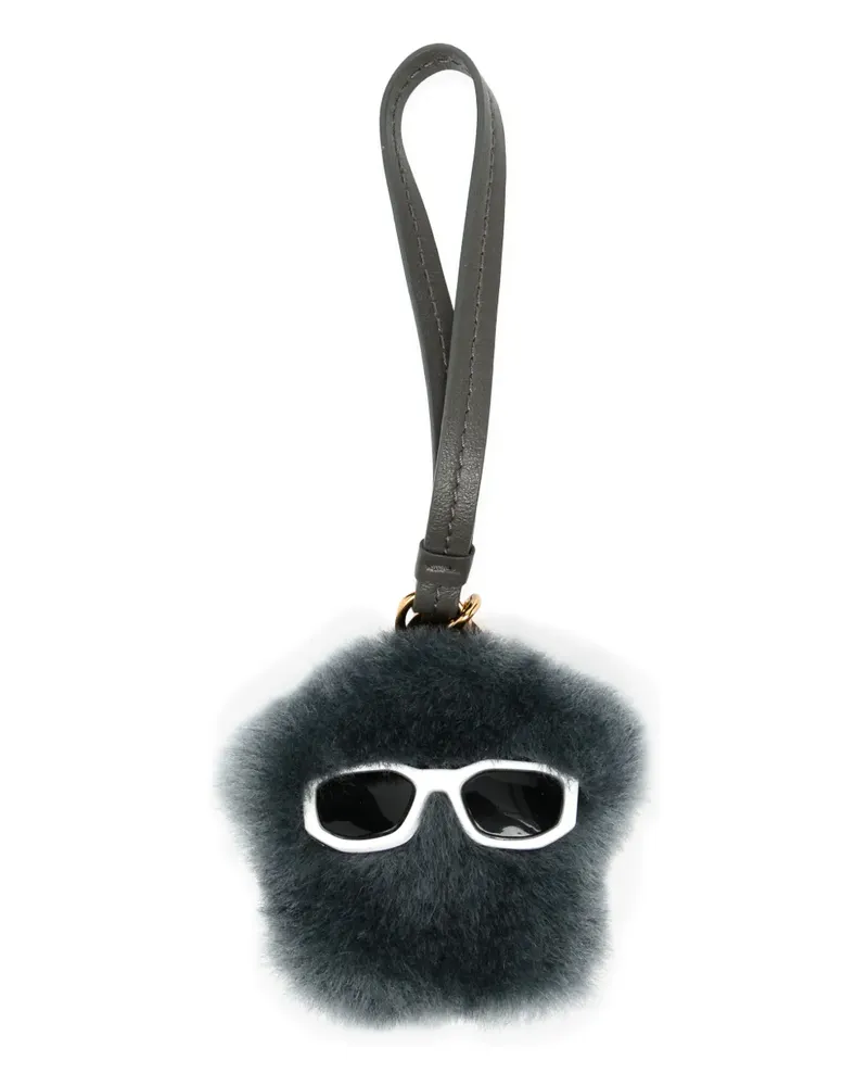 Versace Taschenanhänger mit Medusa - Grau Grau