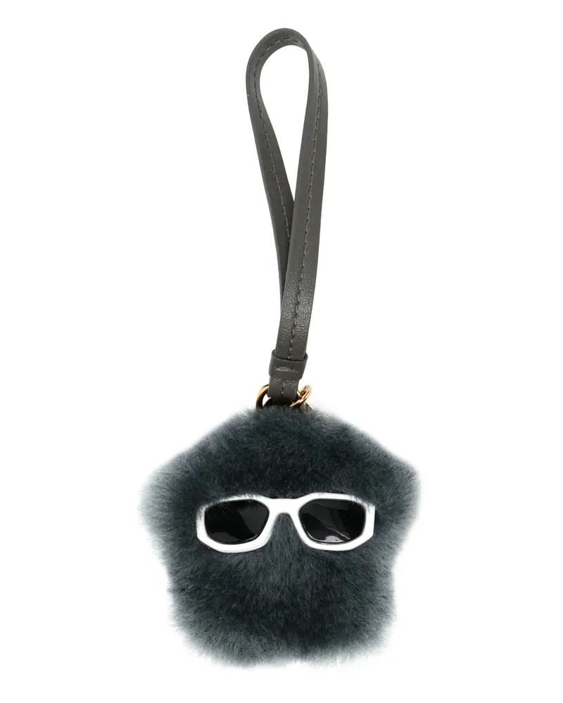 Versace Taschenanhänger mit Medusa - Grau Grau