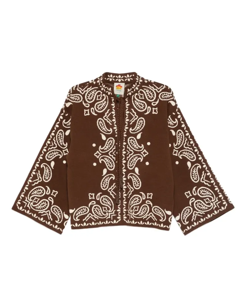 FARM Rio Bohemian Paisley long-sleeve sweater - Braun Braun