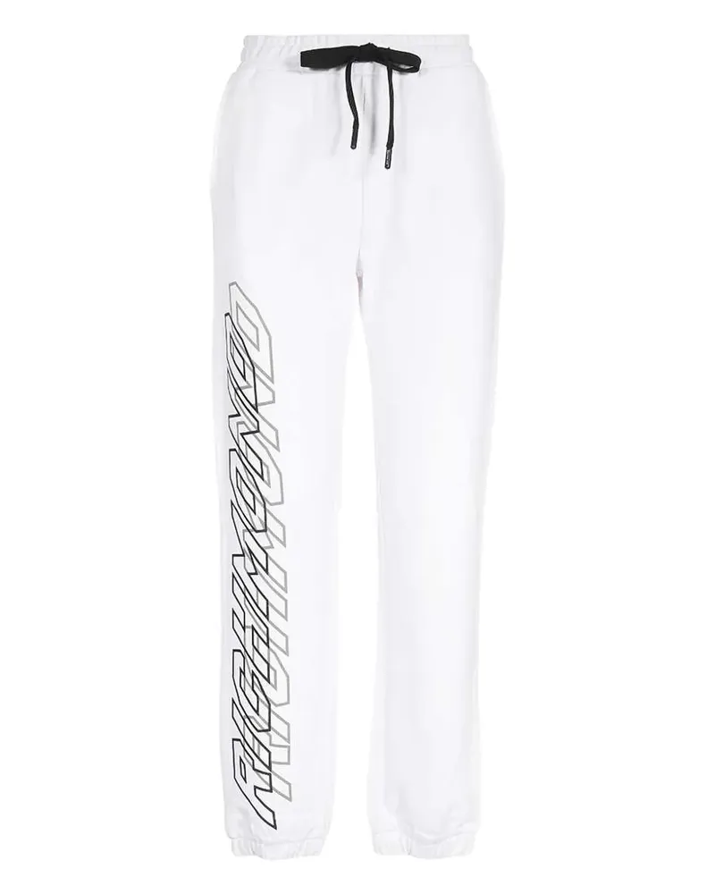 John Richmond elasticated-waistband logo-print trousers - Weiß Weiß