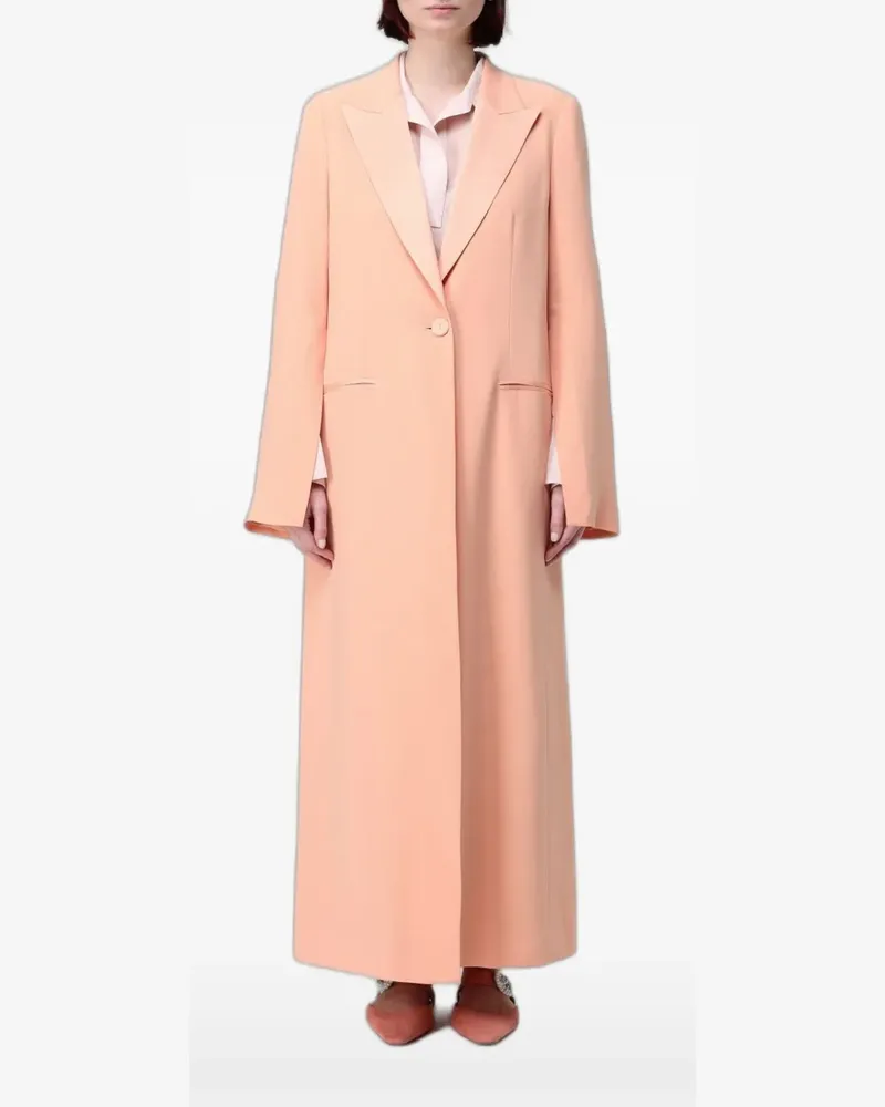 Twin-Set single-breasted slit-sleeve coat - Rosa Rosa
