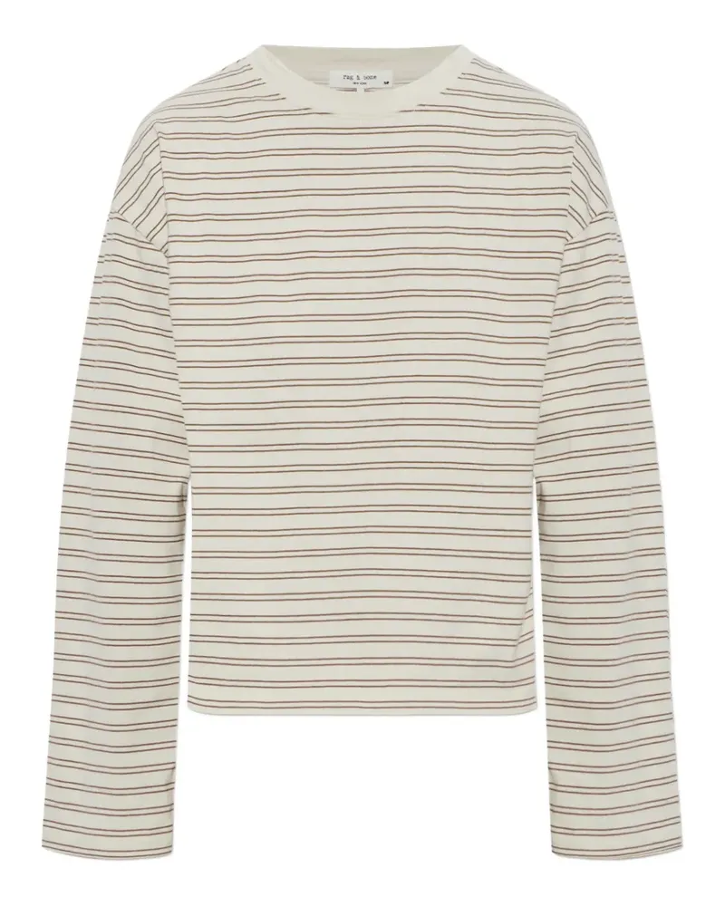 Rag & Bone Kelly striped long-sleeve top - Nude Nude