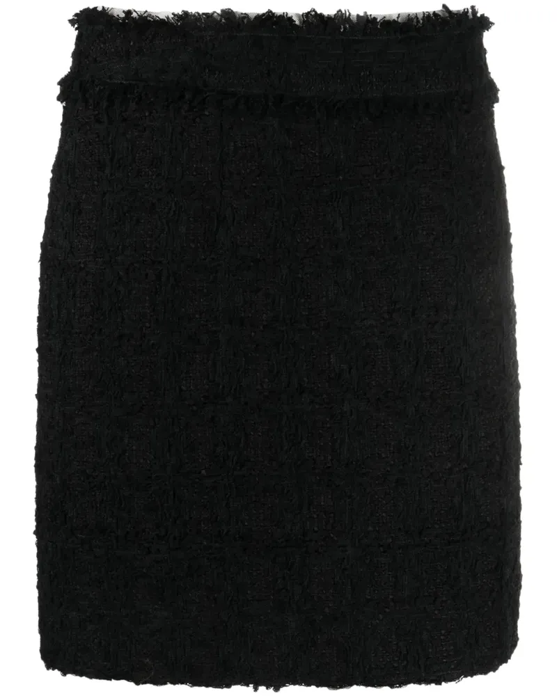 Dolce & Gabbana Tweed-Rock mit hohem Bund - Schwarz Schwarz