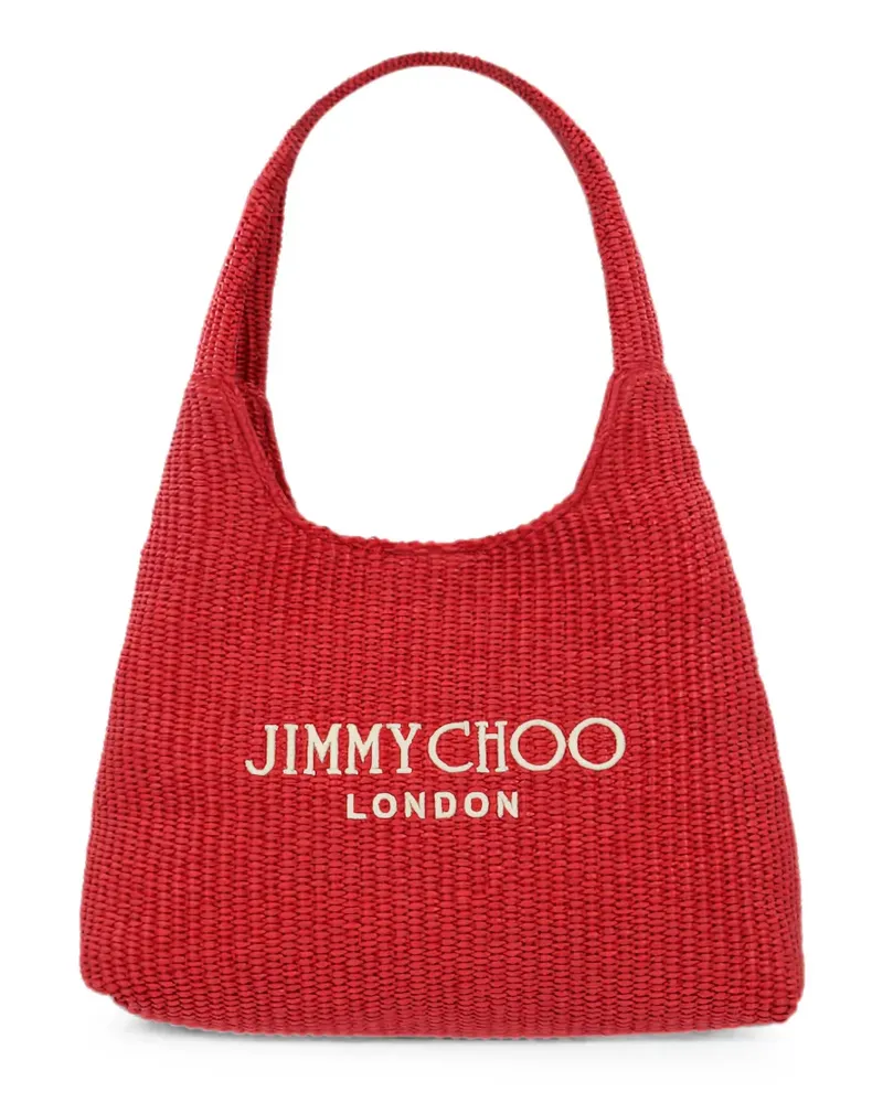 Jimmy Choo logo-embroidered tote bag - Rot Rot