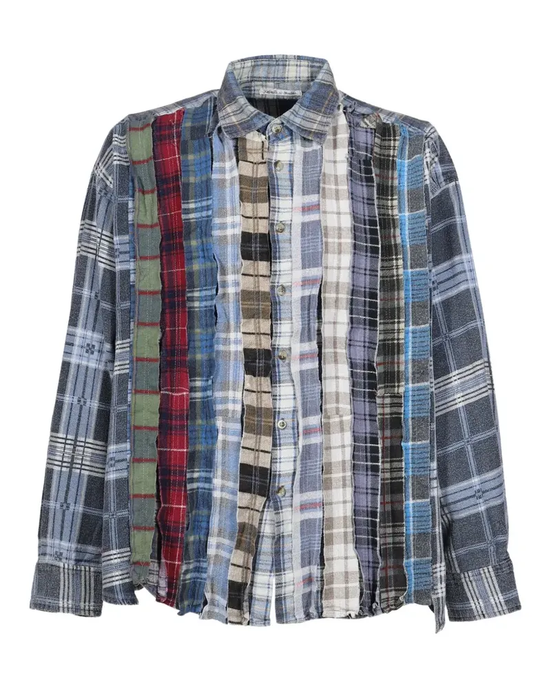 NEEDLES patchwork flannel shirt - Blau Blau