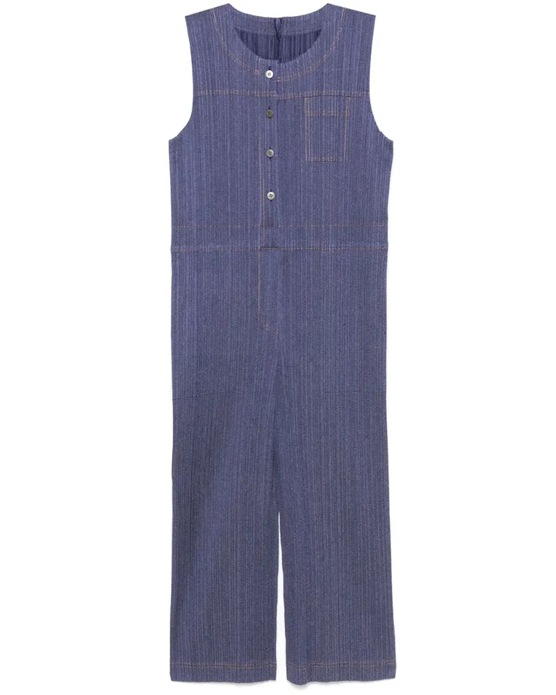 Issey Miyake Jeans-Jumpsuit aus Baumwolle - Blau Blau