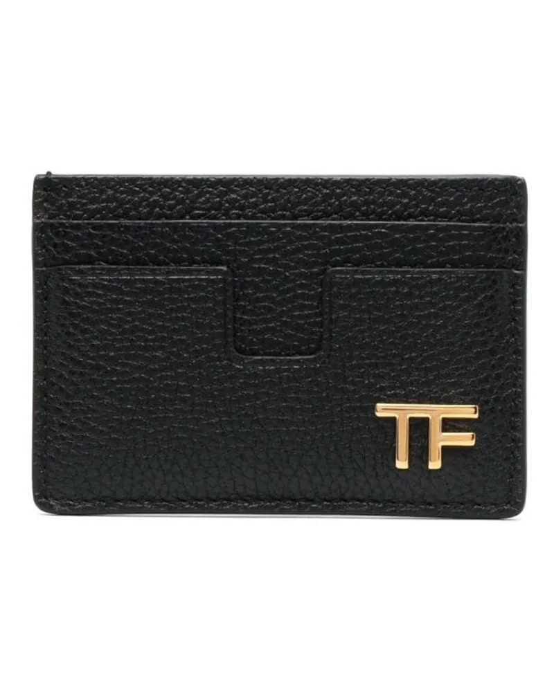 Tom Ford Kartenetui mit Logo-Schild - Schwarz Schwarz