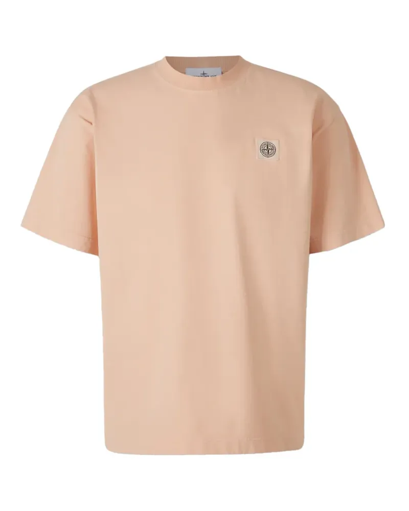 Stone Island ribbed insignia patch T-shirt - Nude Nude