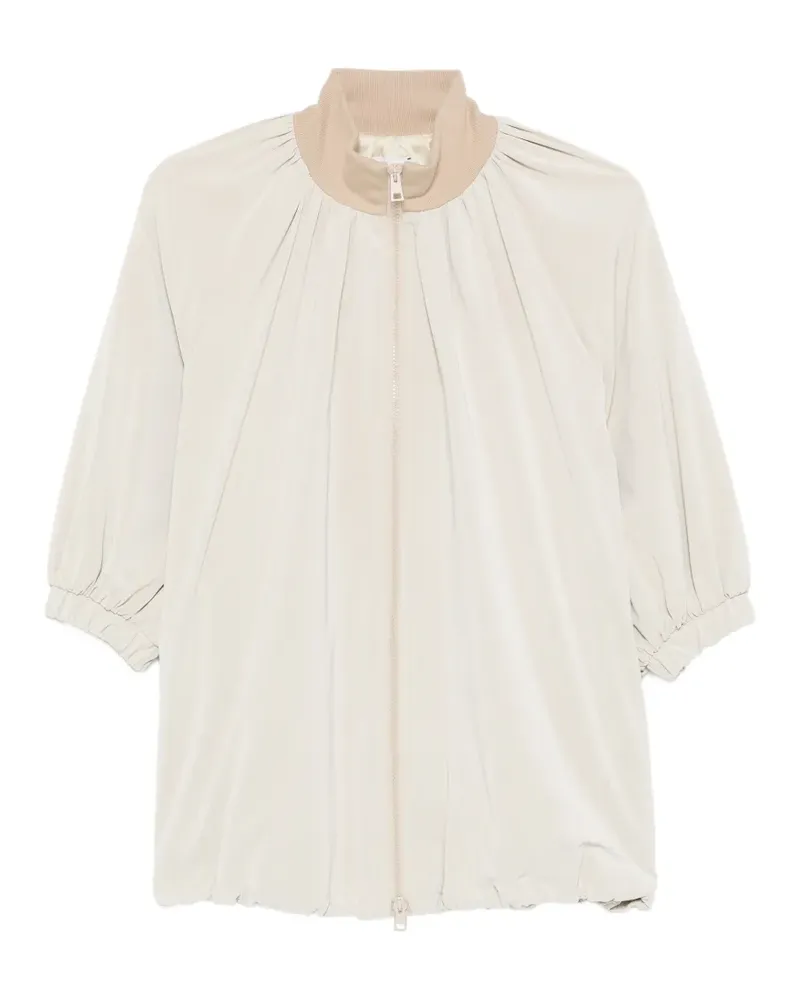 ALYSI Geraffte Jacke mit Stehkragen - Nude Nude