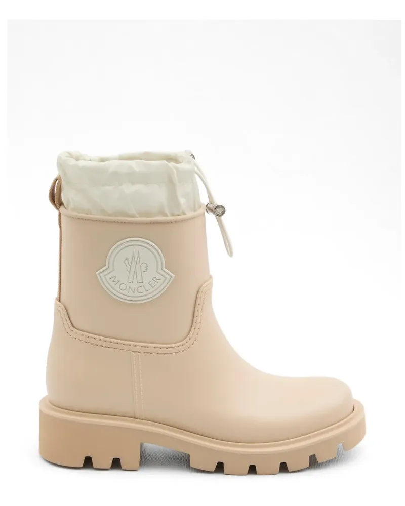 Moncler drawstring-closure logo-patch boots - Nude Nude
