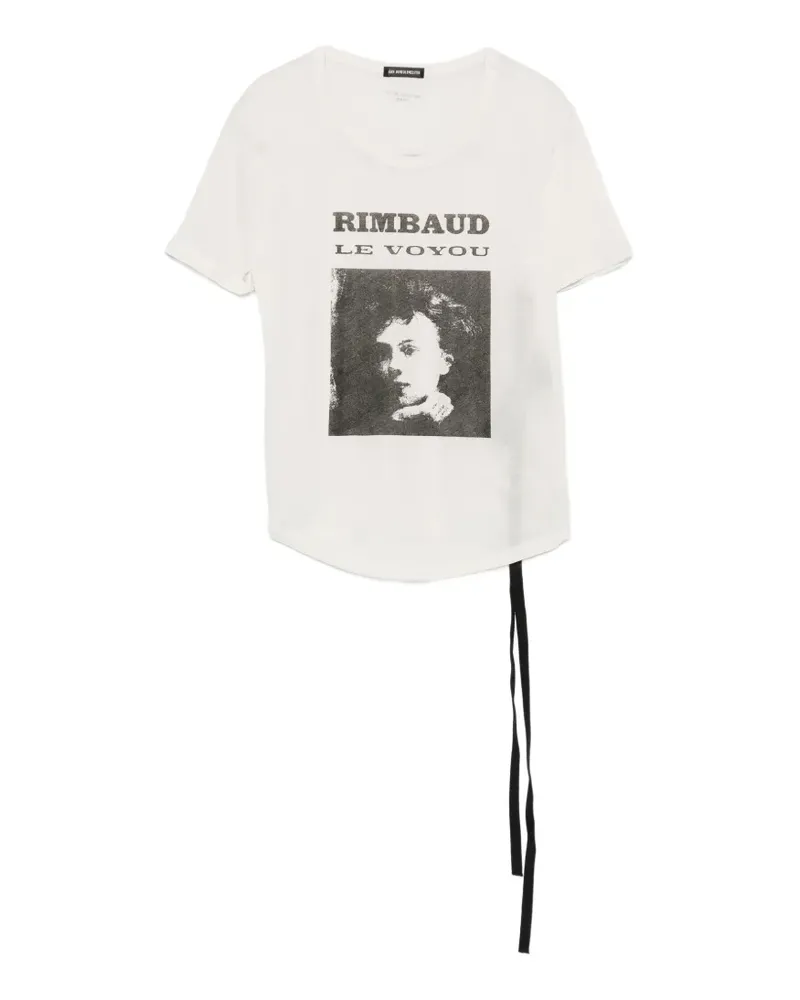 Ann Demeulemeester T-Shirt mit grafischem Print - Nude Nude