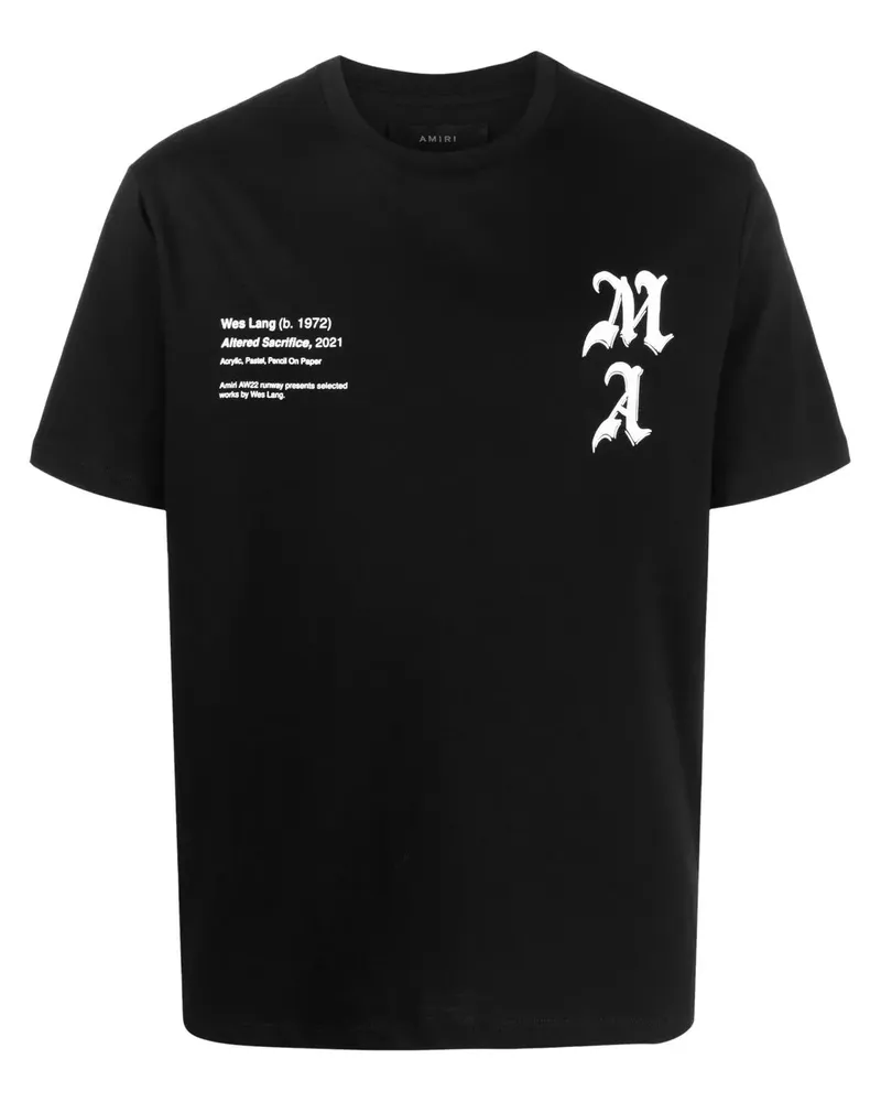 Amiri x Wes Lang T-Shirt mit Totenkopf - Schwarz Schwarz