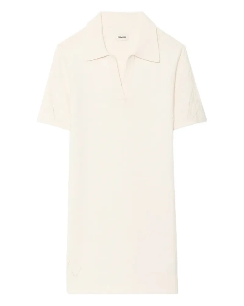 Zadig & Voltaire Polokleid mit Zopfmuster - Nude Nude