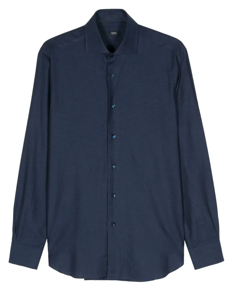 BARBA Langärmeliges Hemd - Blau Blau